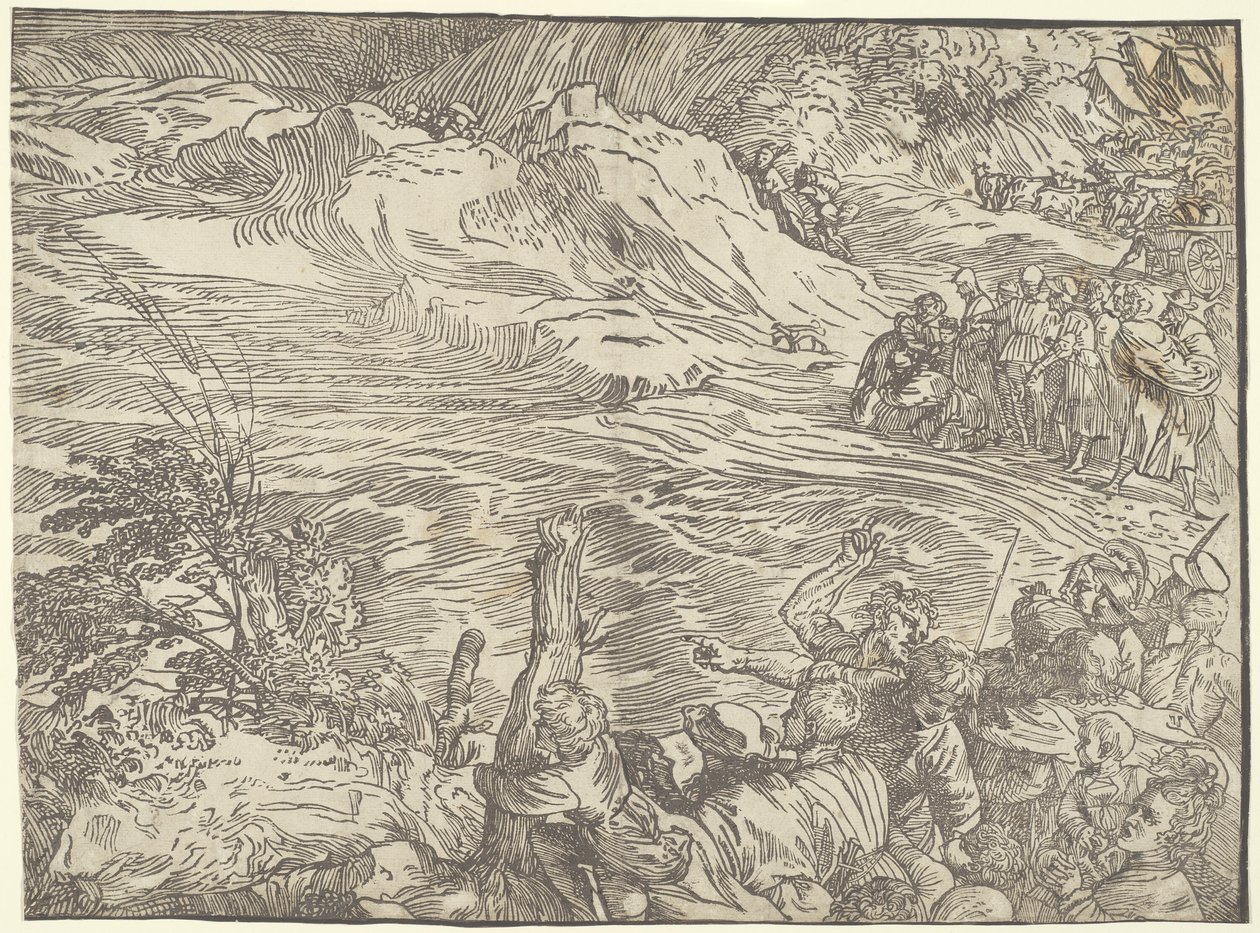 Ponoření faraonovy armády do Rudého moře od Titian