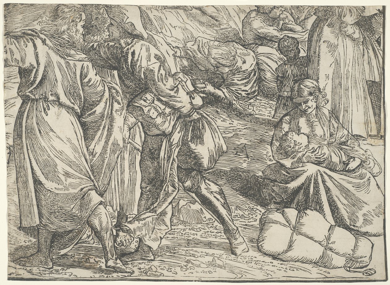 Ponoření faraonovy armády do Rudého moře od Titian