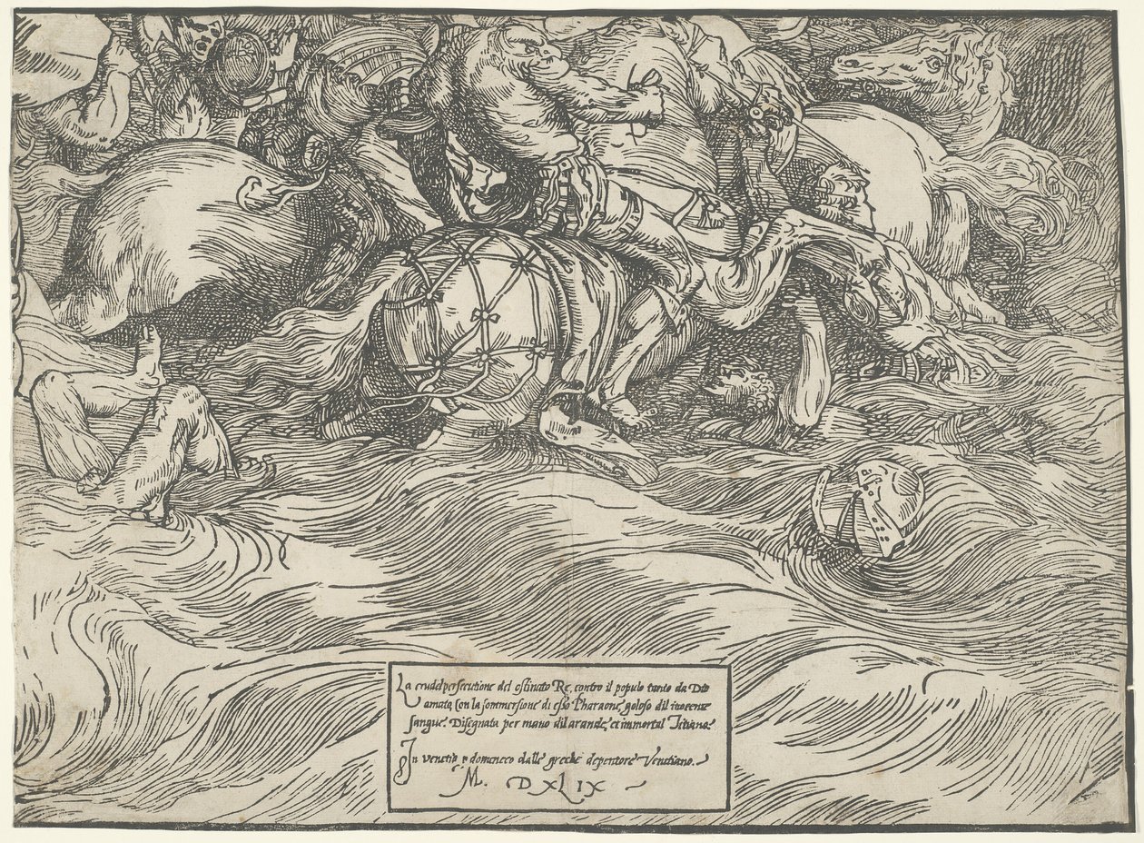 Ponoření faraonovy armády do Rudého moře od Titian