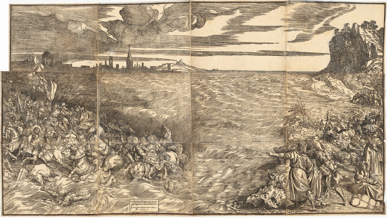 Potopení faraonovy armády v Rudém moři od Titian