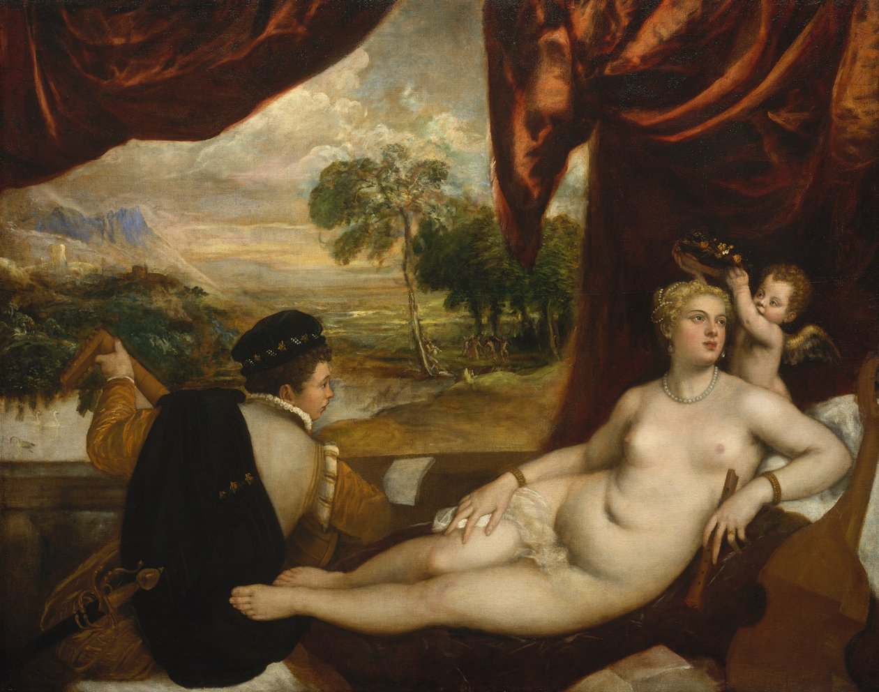 Venuše a hráč na loutnu, ca. 1565-70. od Tiziano Vecelli