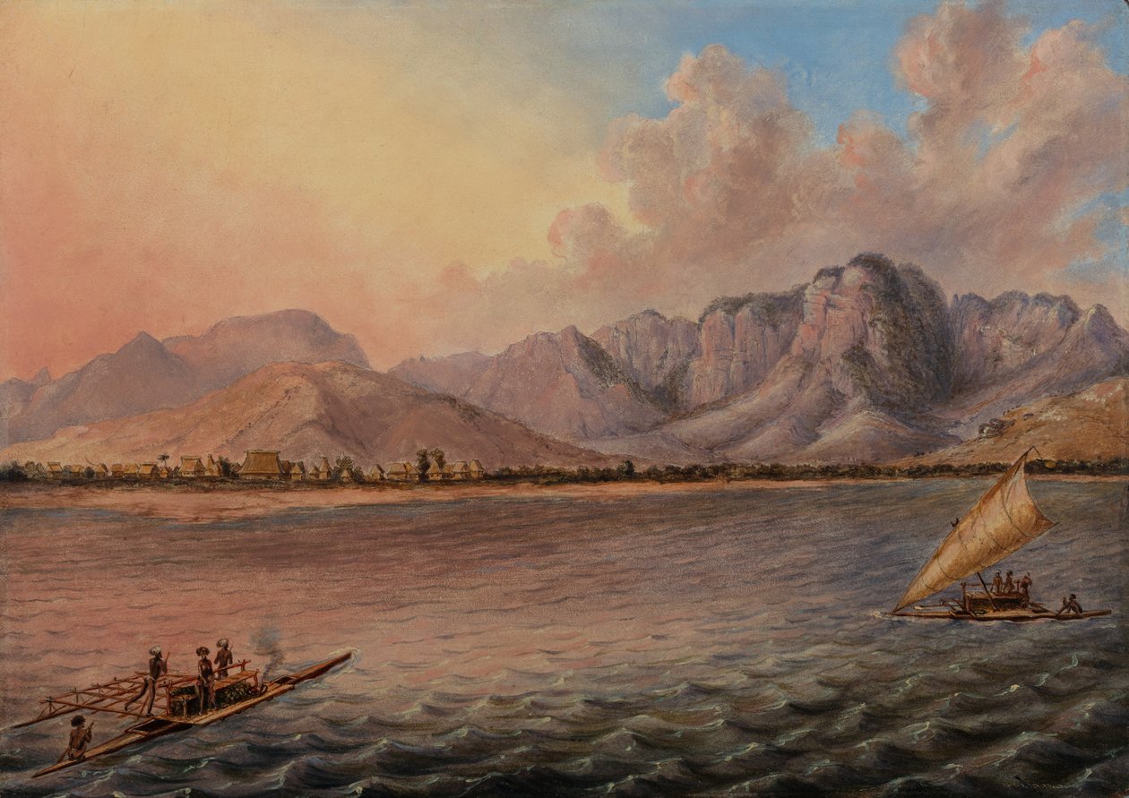 Mathwalta, Venua Levu Vitisa, Fidži, asi 1840 (olej na plátně) od Titian Ramsey Peale