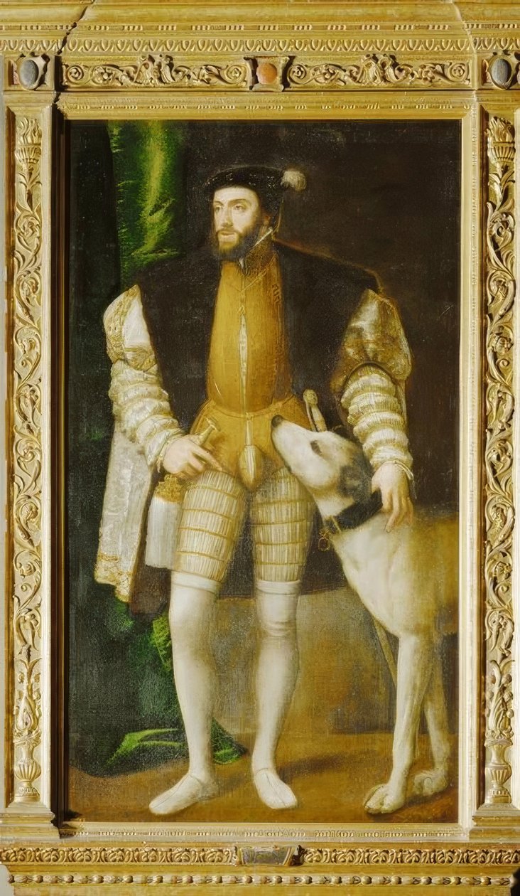 Karel V. s ulmskou dogu od Tiziano Vecelli