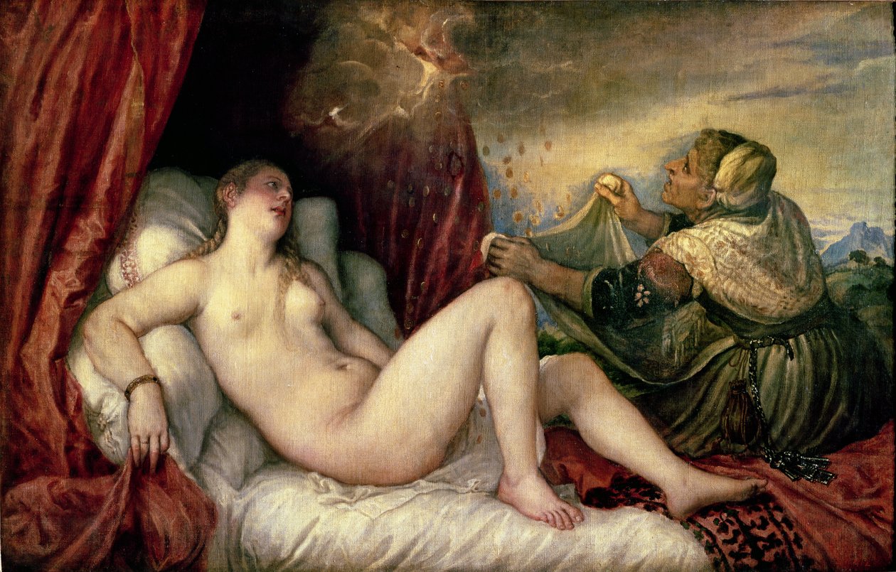 Danae, kolem roku 1554 od Tiziano Vecelli