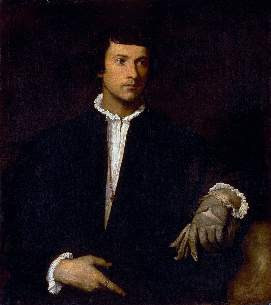 Muž s rukavicí od Tiziano Vecelli