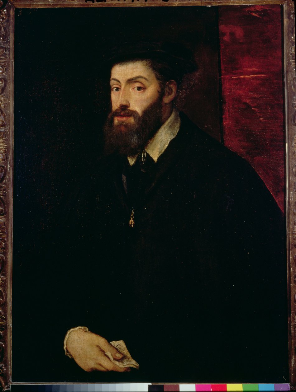 Portrét Karla V. (1500-58) od Tiziano Vecelli