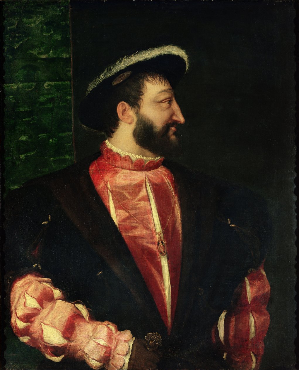 Portrét Františka I. (1494-1547) 1538 od Tiziano Vecelli