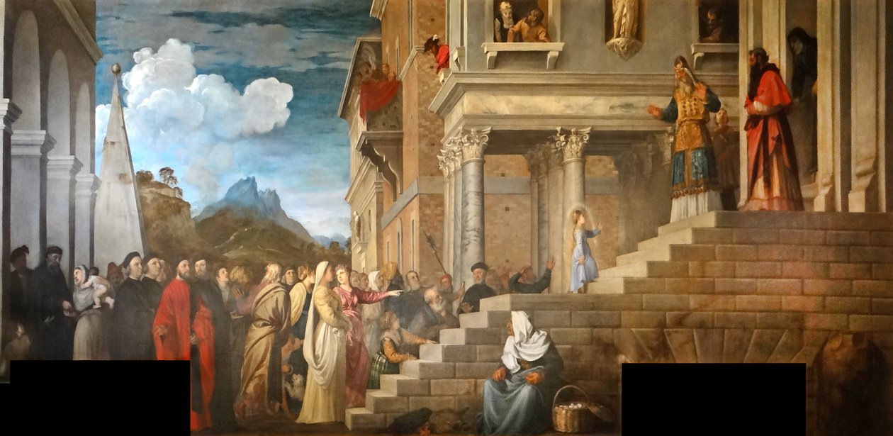 Prezentace Panny Marie v chrámu od Tiziano Vecelli