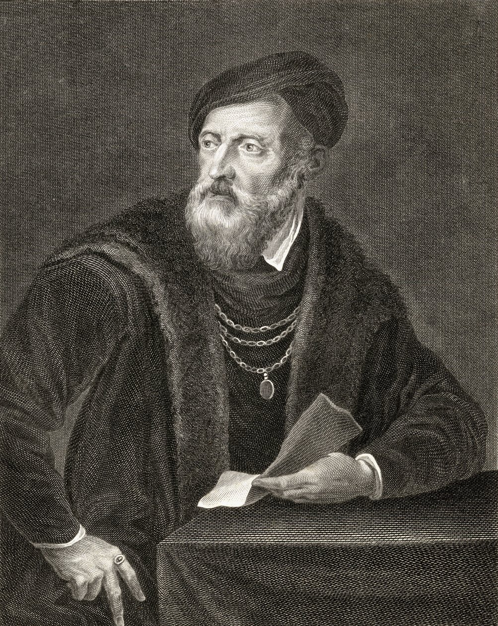 Autoportrét, vyrytý Antoine Louis Romanet (1742-c.1810) od Tiziano Vecelli