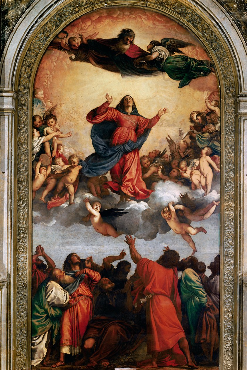 Nanebevzetí Panny Marie, 1516-18 od Tiziano Vecelli
