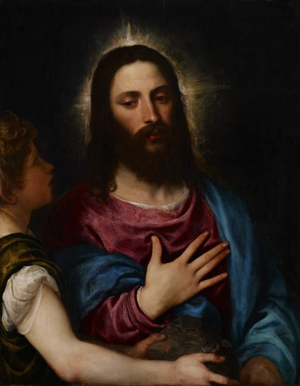 Pokušení Krista, kolem 1516-25 od Tiziano Vecelli