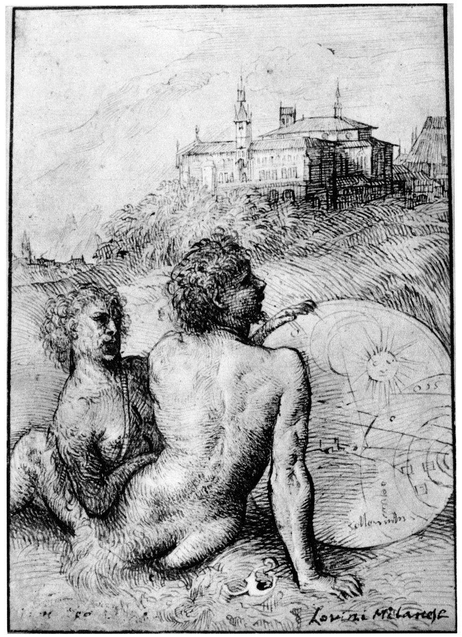 Krajina se Satyry, c1512, 1937 od Tiziano Vecelli