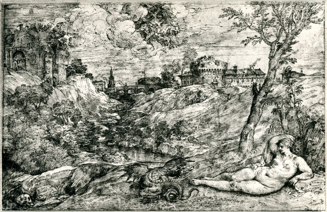 Medor a Angelica nebo Jason a Medea, c1535-1545, 1937 od Tiziano Vecelli