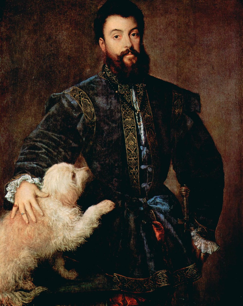 Portrét Federica II. Gonzagy, vévody z Mantovy, 1500-1540, c1525. od Tiziano Vecelli
