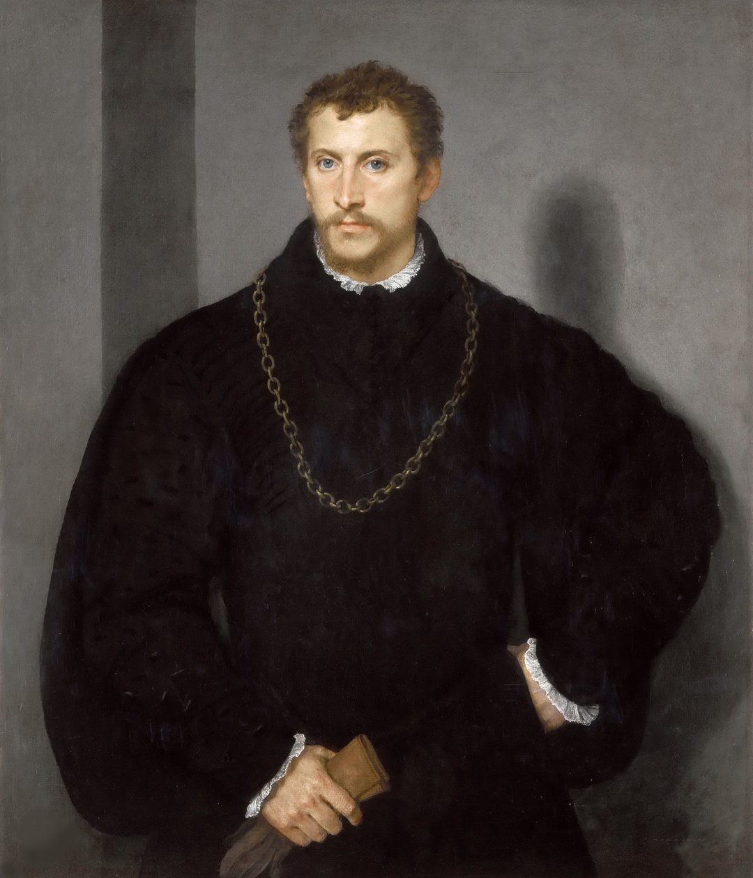 Portrét mladého Angličana Portrét mladého muže s šedýma očima, 1540-1545. od Tiziano Vecelli