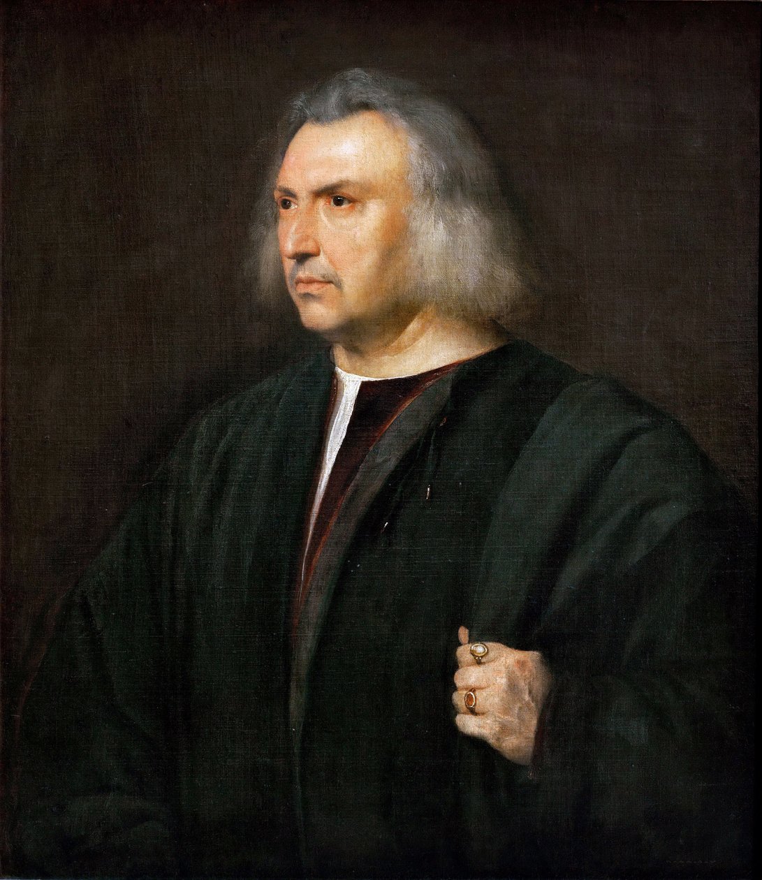 Portrét lékaře Gian Giacomo Bartolotti da Parma - Tizian (1488-1576). Olej na plátně, cca 1515. Rozměr : 88x75 cm. Uměleckohistorické muzeum, Vienne od Tiziano Vecelli