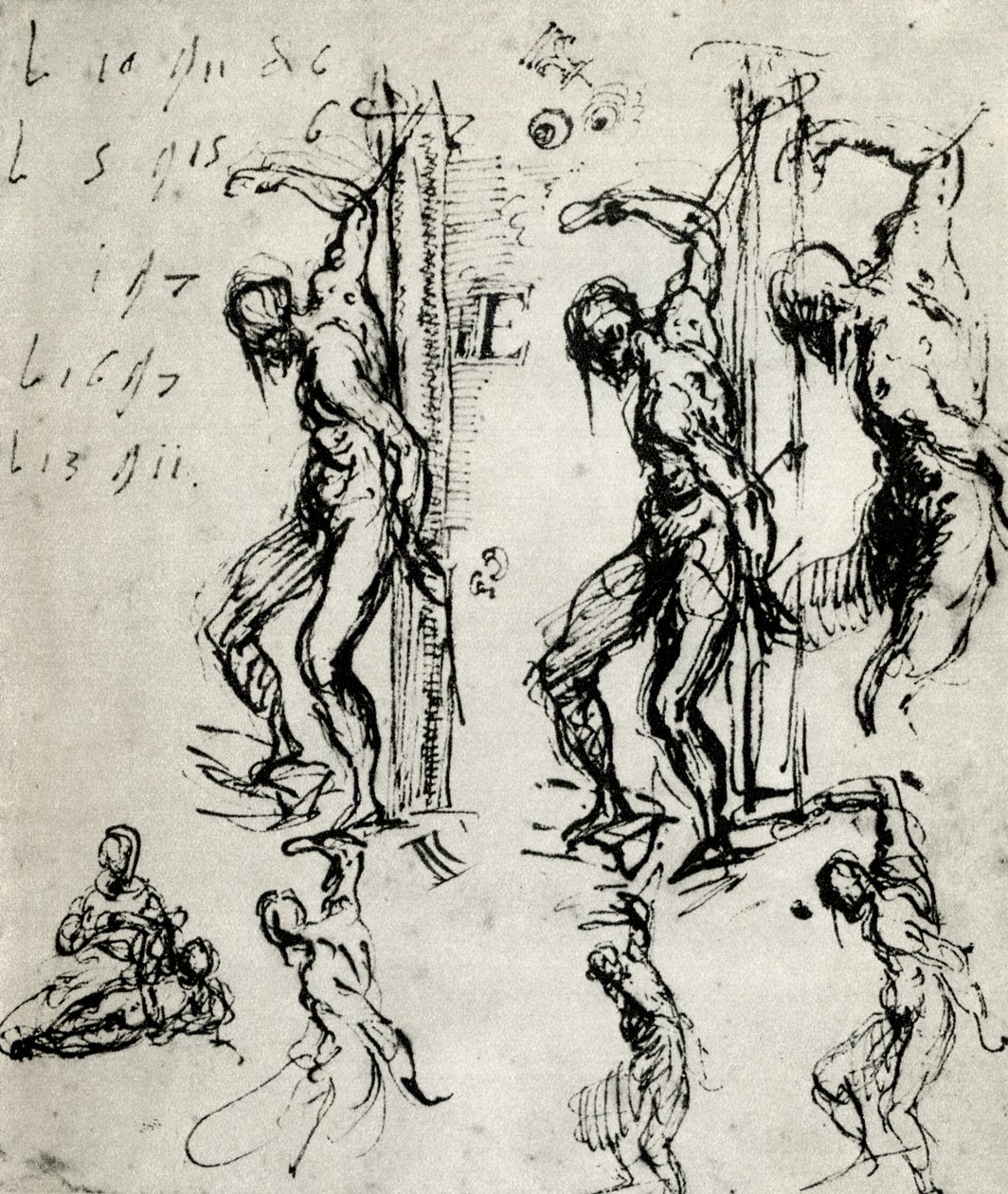 Skici pro svatého Šebestiána v Brescii, c1518, 1937 od Tiziano Vecelli