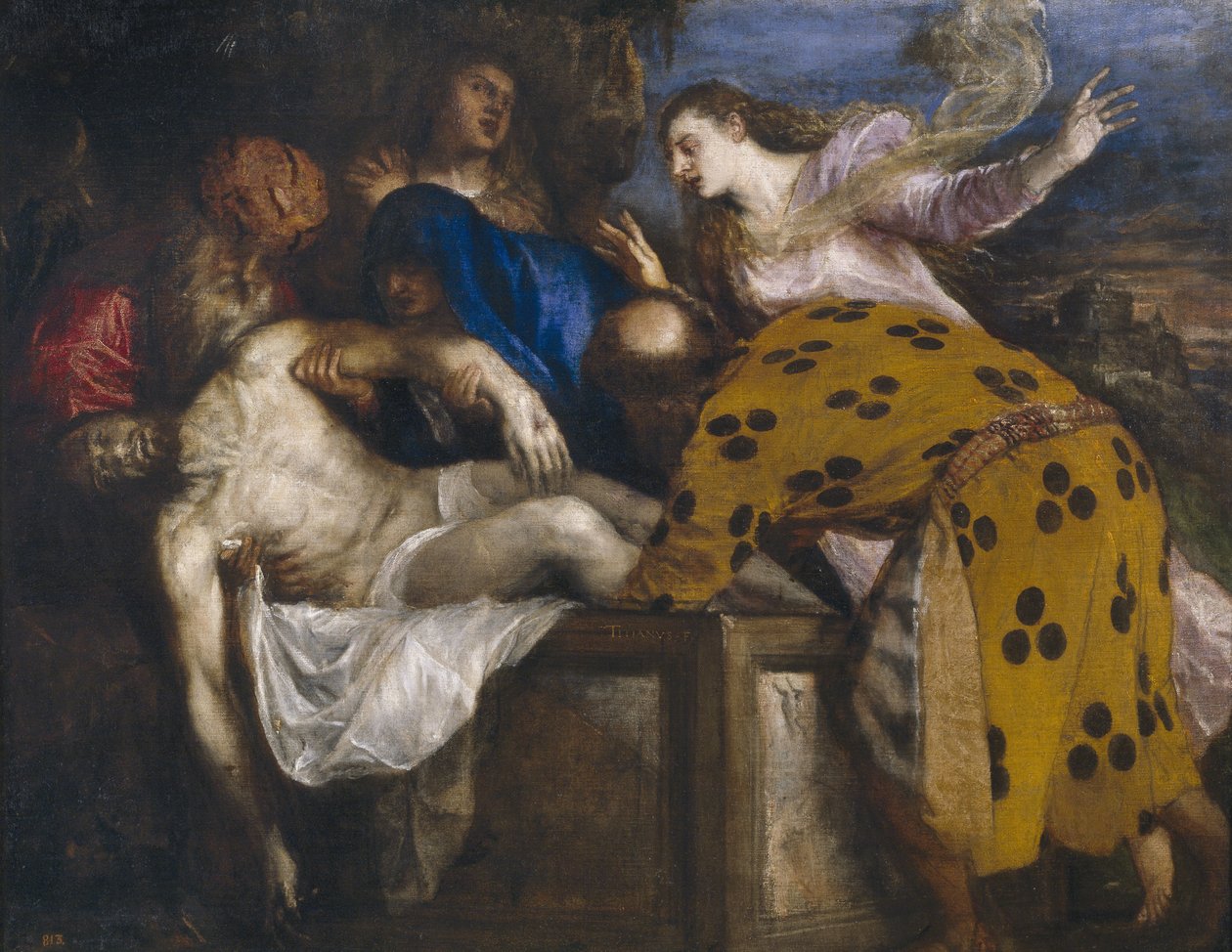 Pohřeb Krista, 1572 od Tiziano Vecelli