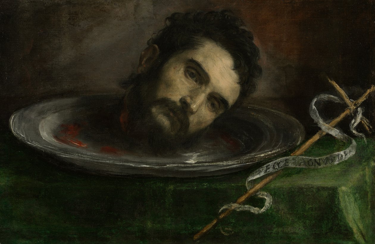 Hlava Jana Křtitele, konec 1500 od Tiziano Vecelli