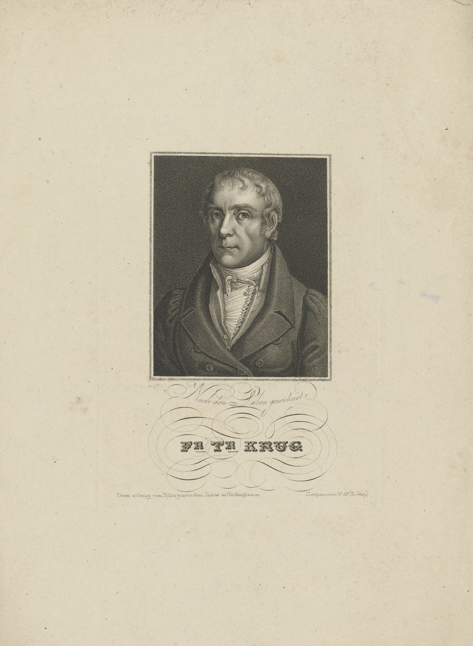 Portrét Wilhelma Traugotta Kruga 1770-1842, 1828-1829. od Tobias Falcke