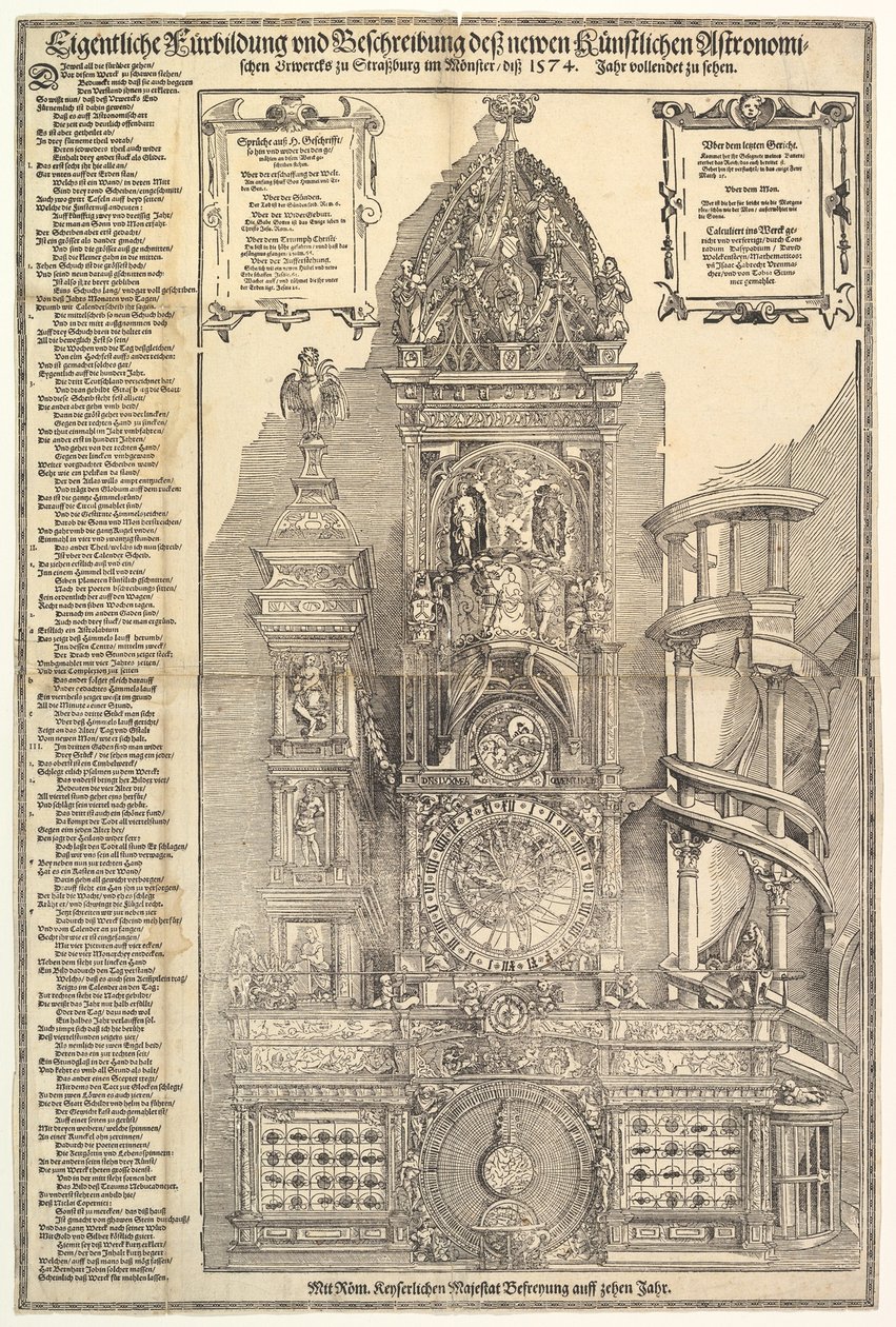 Orloj v katedrále ve Štrasburku, 1574. od Tobias Stimmer