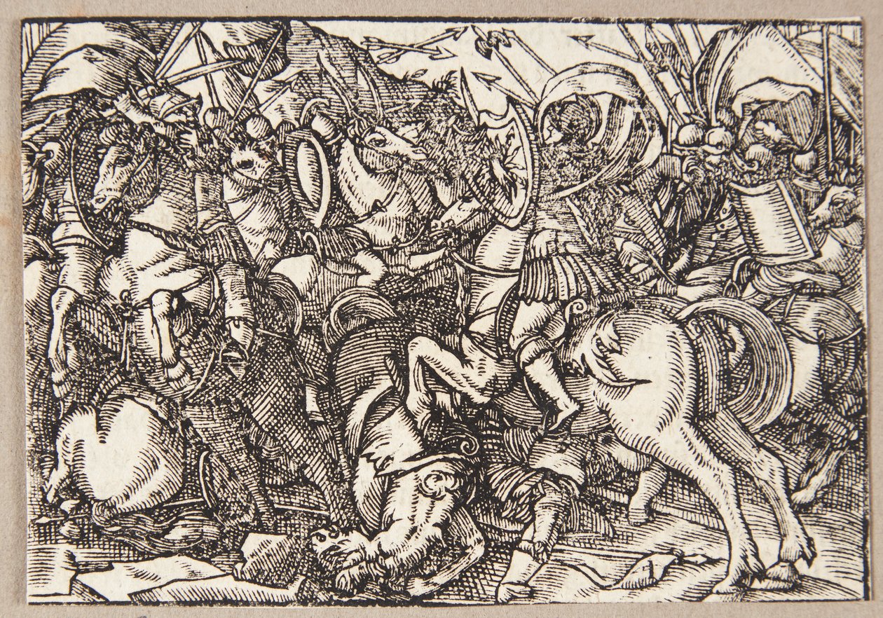 M. Decius vede Římany v boji proti Latinům od Tobias Stimmer