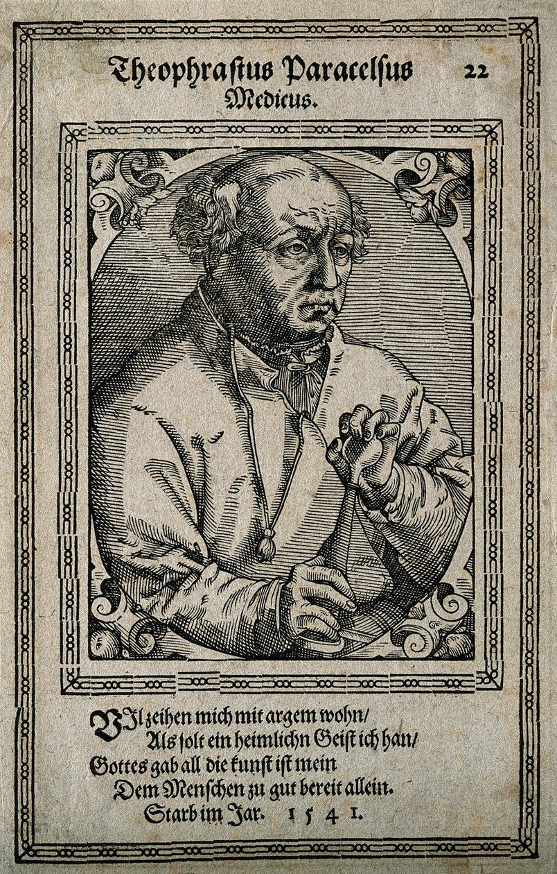 Philippus Theophrastus Aureolus Bombastus von Hohenheim Paracelsus, 1587. od Tobias Stimmer