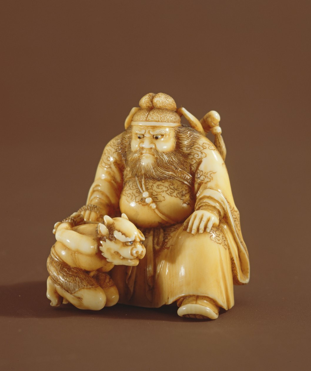 Netsuke v podobě démona a malého démona, období Meidži (1868-1912) od Tokoku
