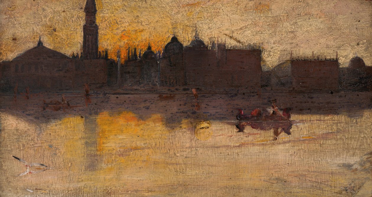 Šedý den na jaře, Benátky od Tom Roberts