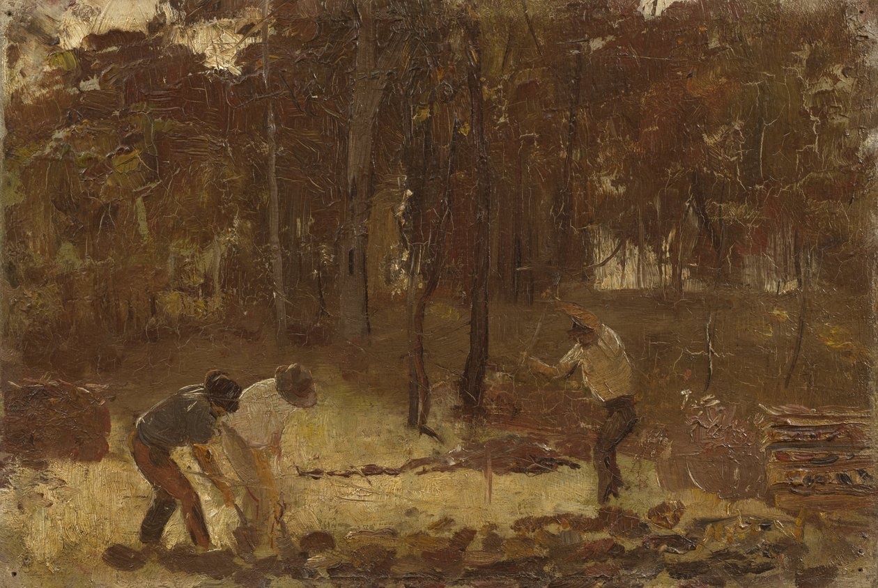 Soustružení půdy (Skica k dřevěným uhlím) od Tom Roberts