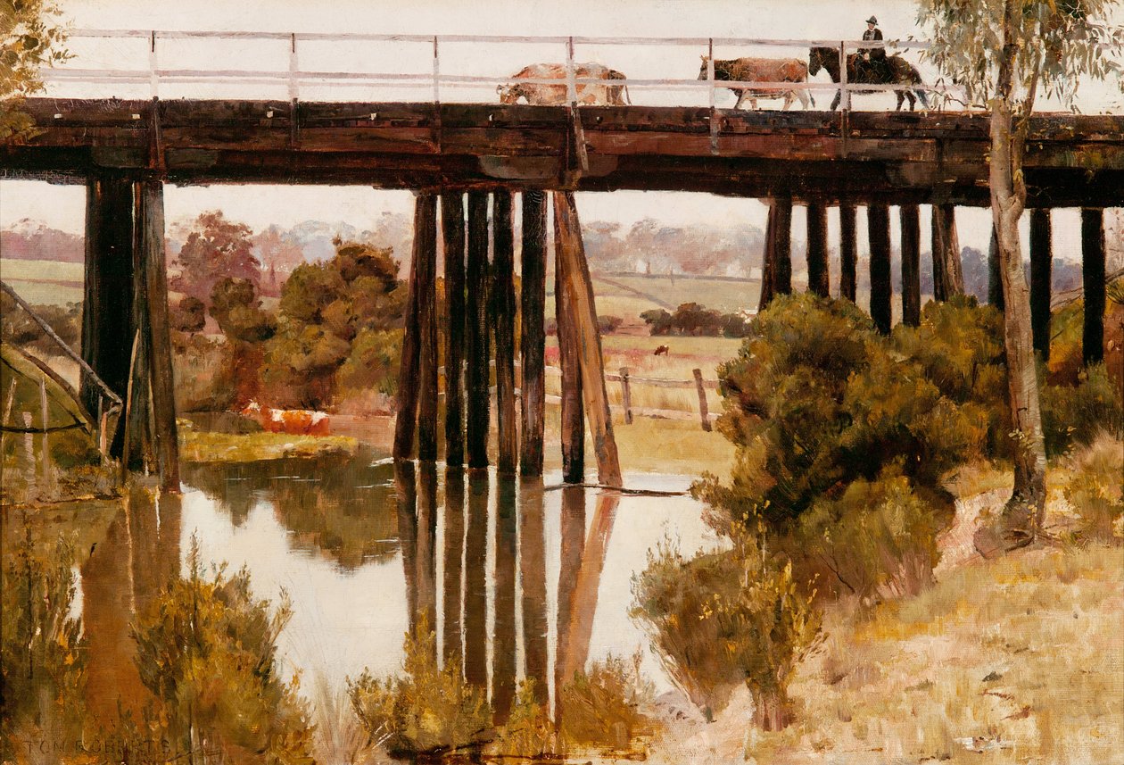 Zimní ráno po dešti, Gardiners Creek od Tom Roberts