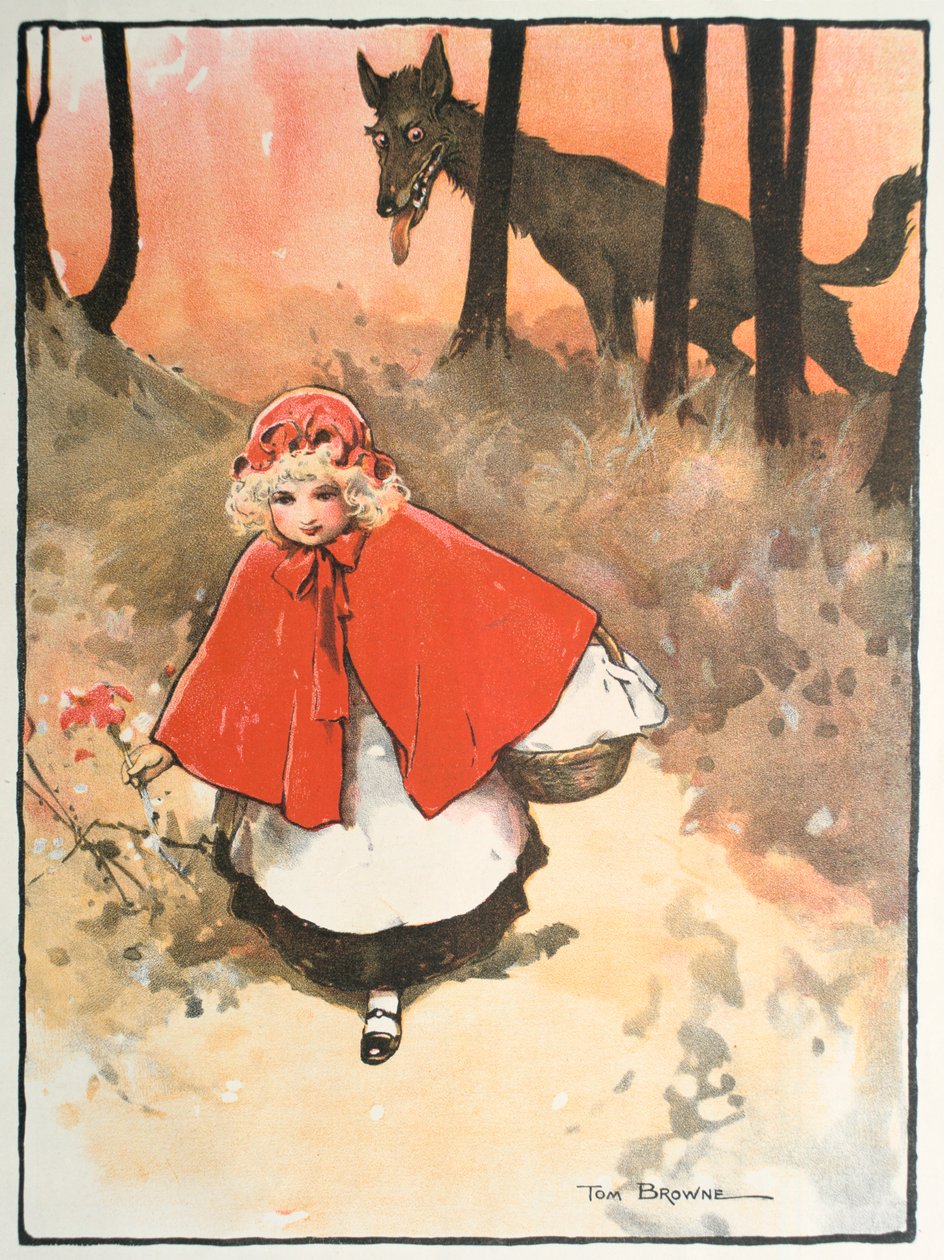 Scéna z Červené Karkulky, 1900 od Tom Browne