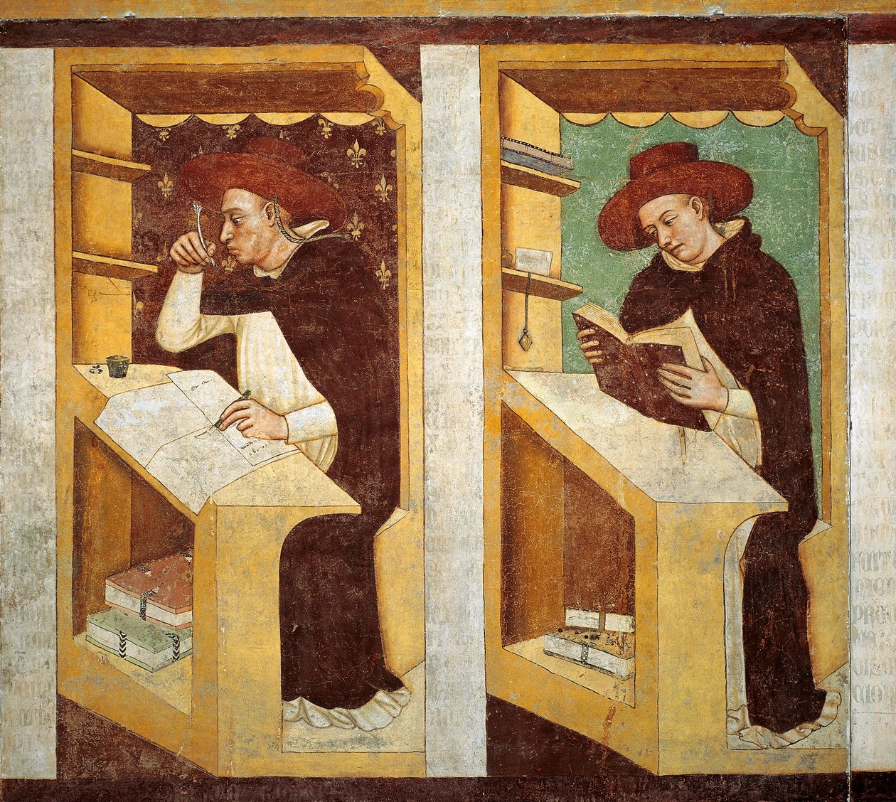 Dominikánští mniši, detail z cyklu čtyřiceti slavných členů dominikánského řádu od Tomaso da (late 15th century) Modena