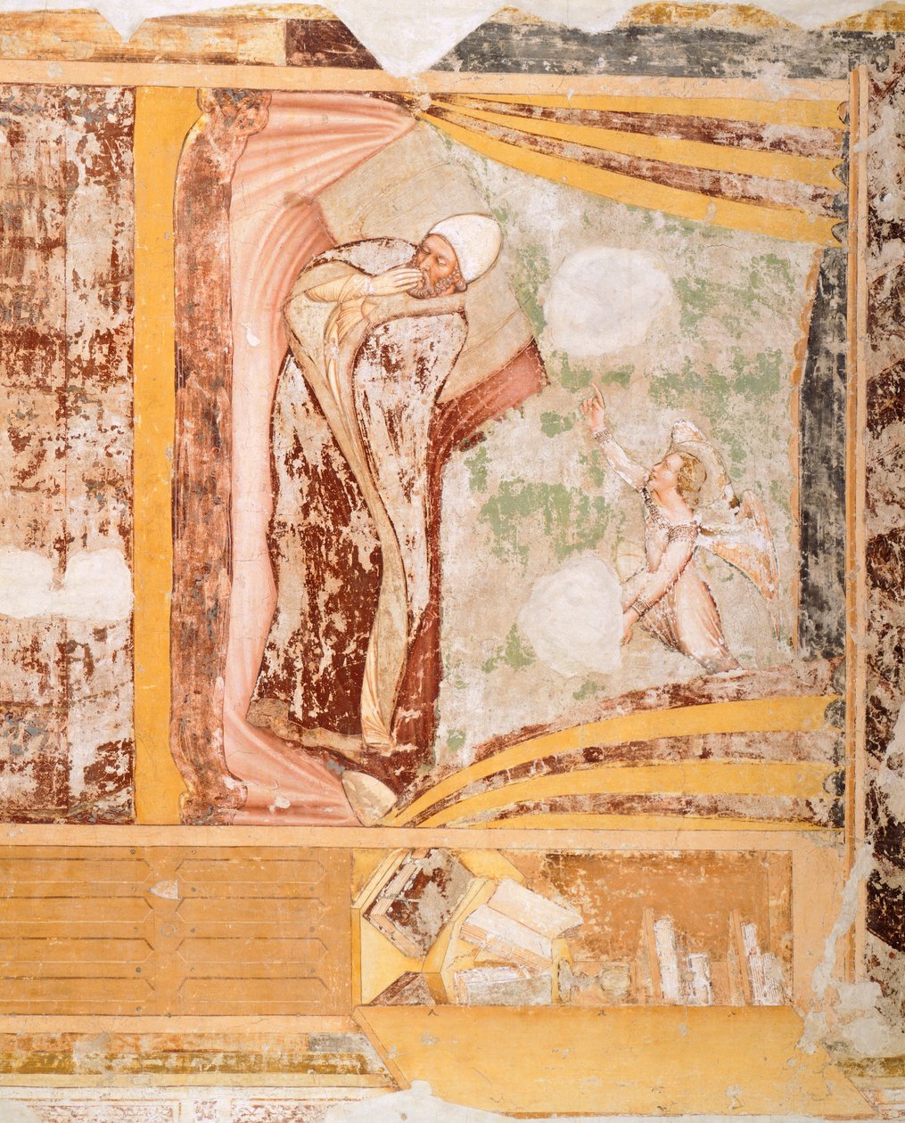 Papežův sen, detail z Příběhů svaté Uršuly, od Tommaso da Modena (1326-1379), freska, kostel Santa Caterina, Treviso od Tomaso da (late 15th century) Modena