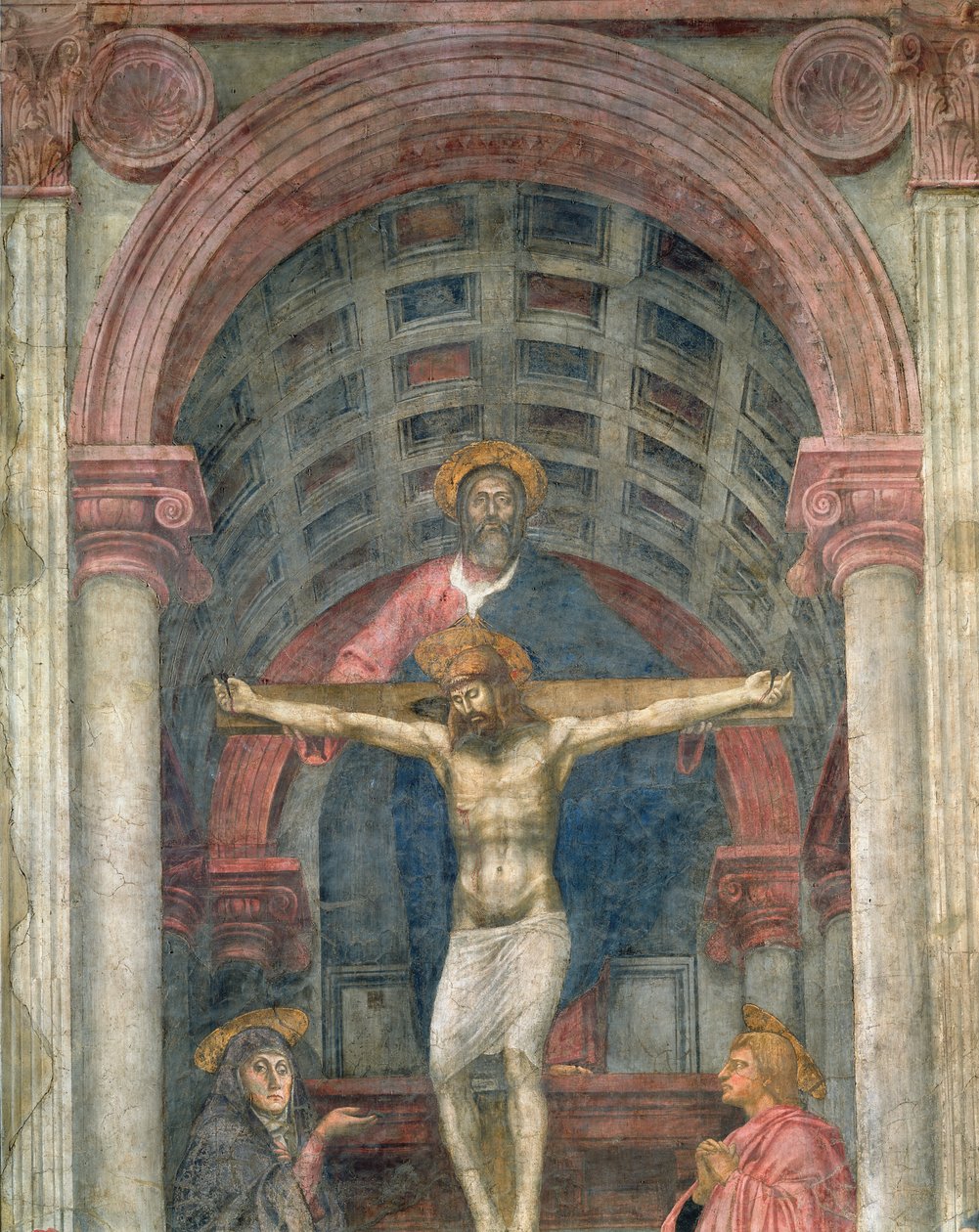 The Trinity, 1427-28 (detail) od Tommaso Masaccio