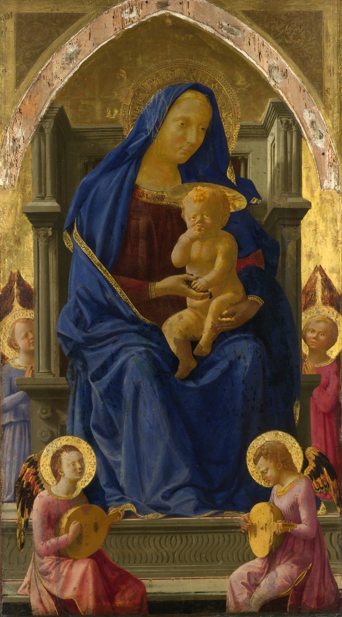 Panna a dítě (Pisa Polyptych), 1426 (tempera na topolové desce) od Tommaso Masaccio