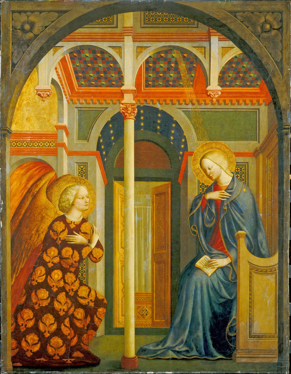 Zvěstování, c. 1423-24 (teplota na panelu) od Tommaso Masolino da Panicale