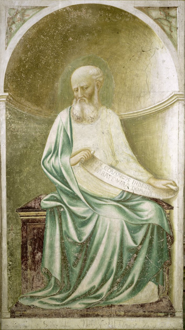 Prorok Izajáš, z intrados apsidy od Tommaso Masolino da Panicale