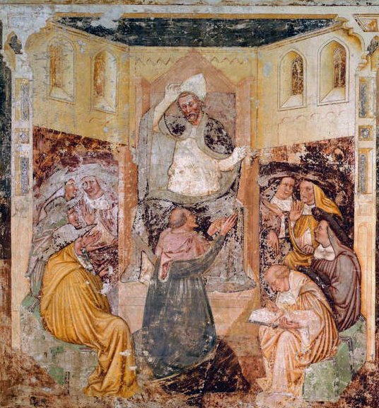 Abdikace papeže ze života svaté Uršuly od Tommaso da Modena Tommaso da Modena