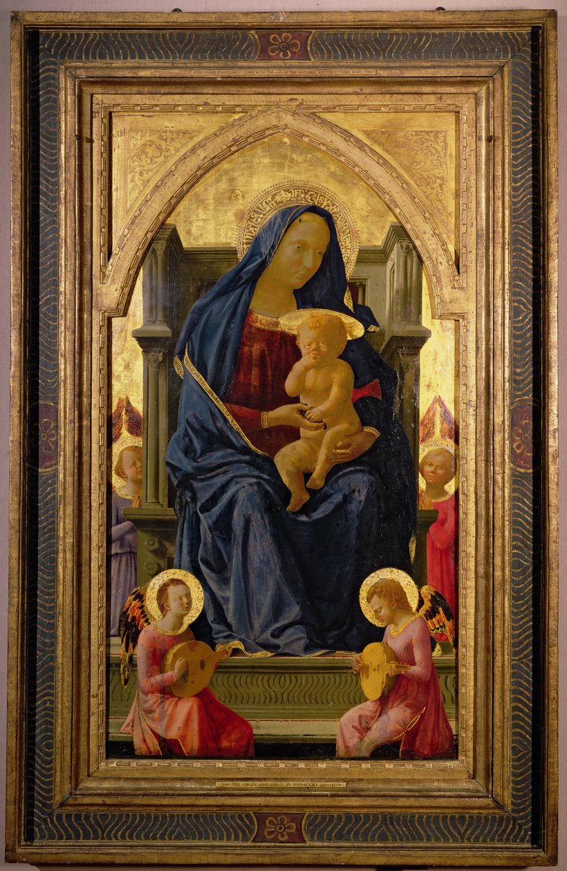 Panna a dítě, 1426 (tempera na panelu) (podrobnosti viz 199298) od Tommaso Masaccio