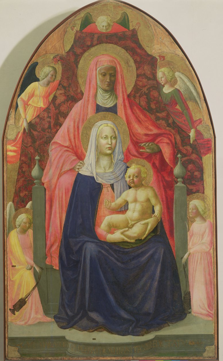 Panna a dítě se svatou Annou, 1424 (tempera na panelu) od Tommaso Masaccio