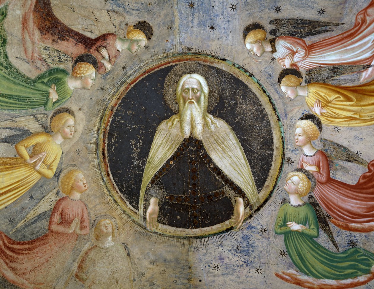 Věčný otec obklopený anděly od Tommaso Masolino da Panicale