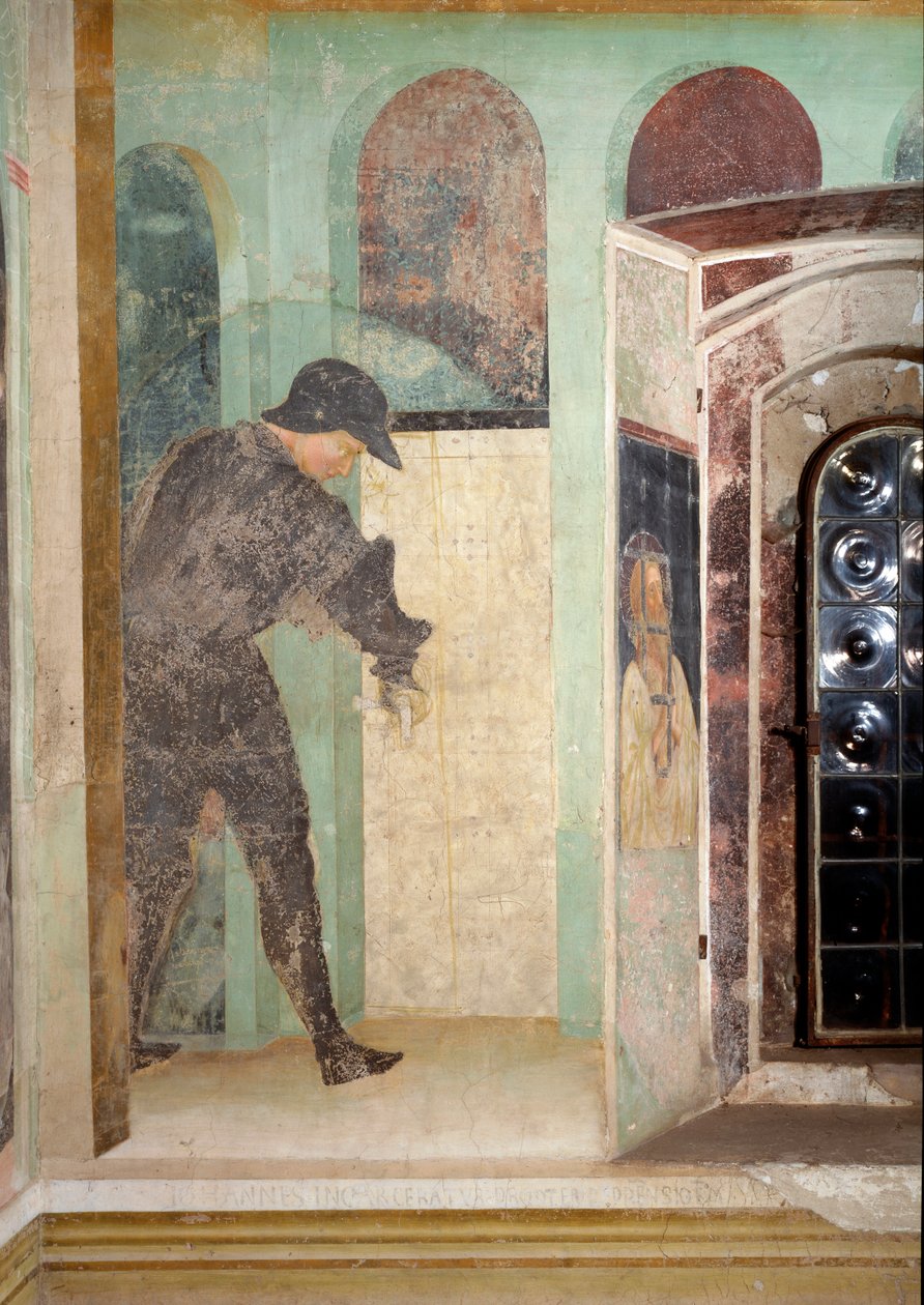 Život Jana Křtitele: strážce - Freska od Tommaso Masolino da Panicale