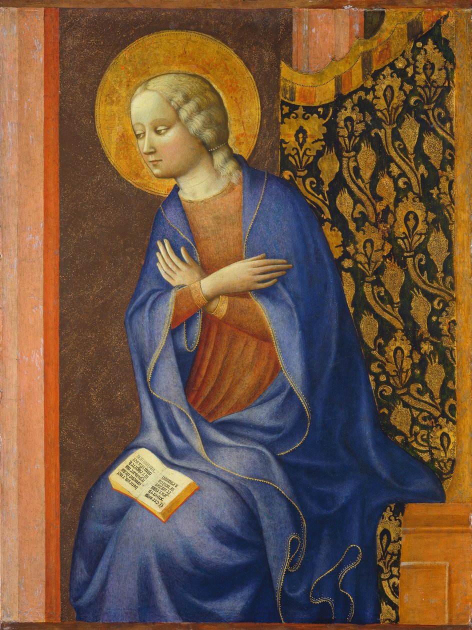 Panna zvěstovatelka, c. 1430 (teplota na panelu) od Tommaso Masolino da Panicale