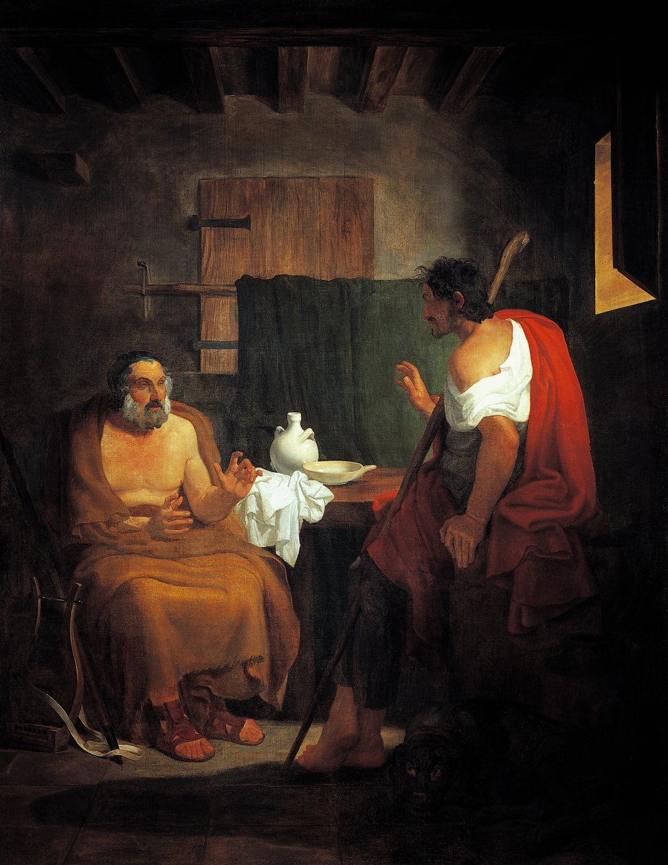 Slepý Homér (asi 8.-7. století před naším letopočtem) v domě pastýře Glauca od Tommaso Minardi