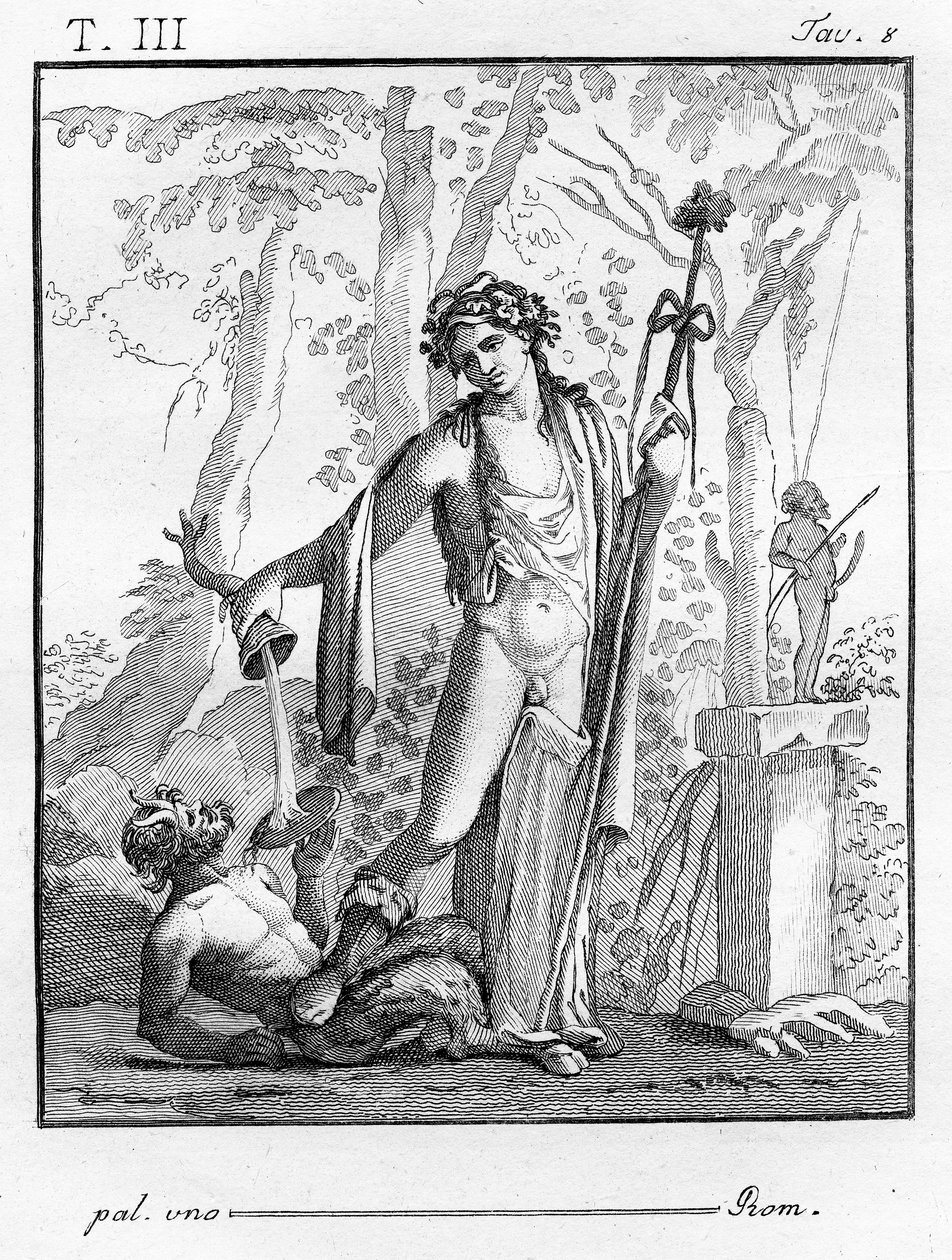 Bakchus s Thyrsem, 1804 od Tommaso Piroli