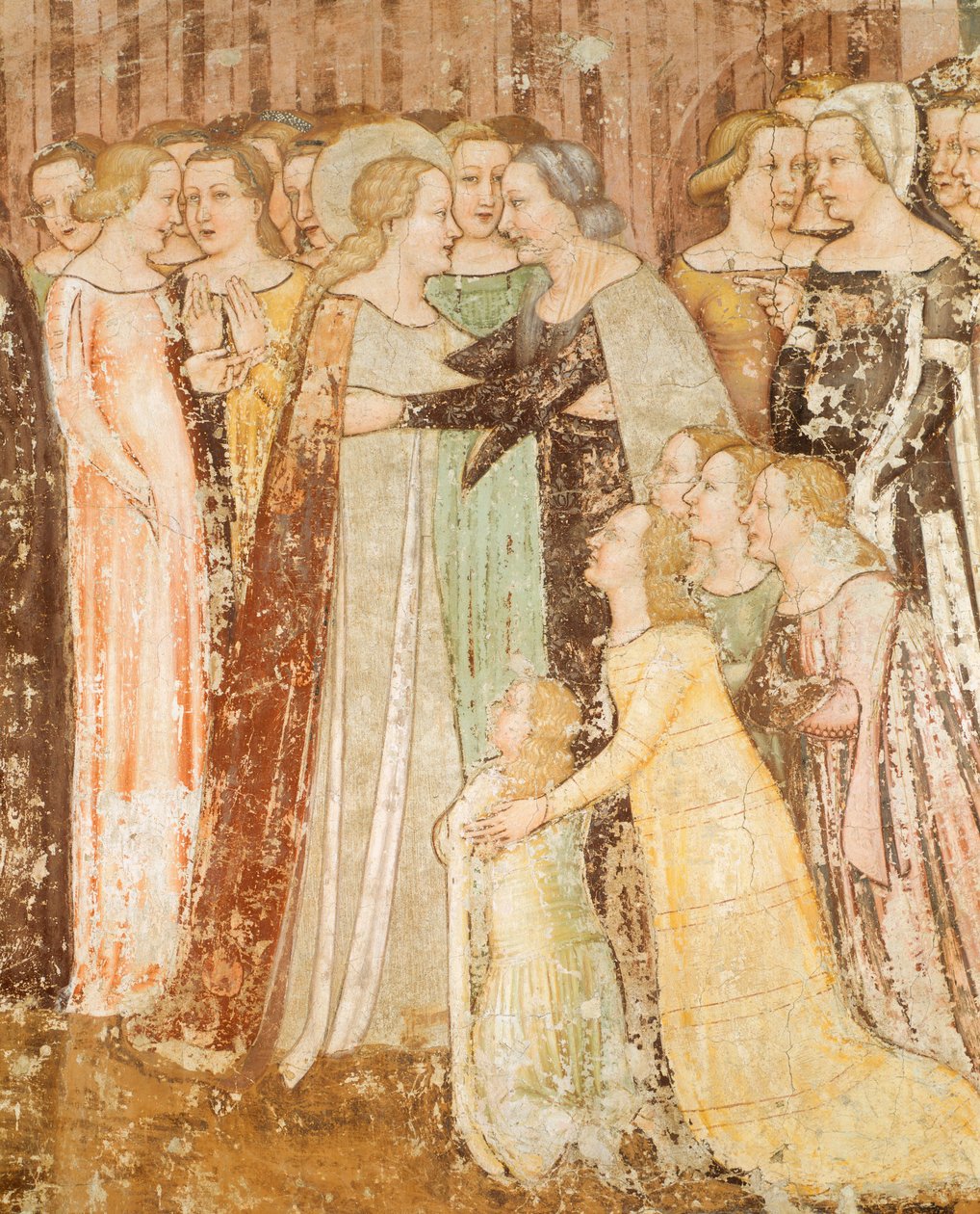 Sbohem (detail), detail z Příběhů svaté Uršuly od Tommaso da Modena