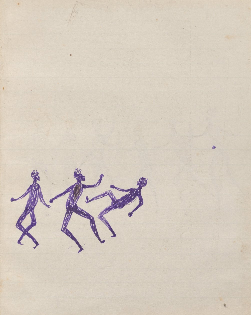 Kwat Kwat people - (Aboriginals fight) Sketchbook hlavně o aktivitách Aboriginals and Whites od Tommy McRae