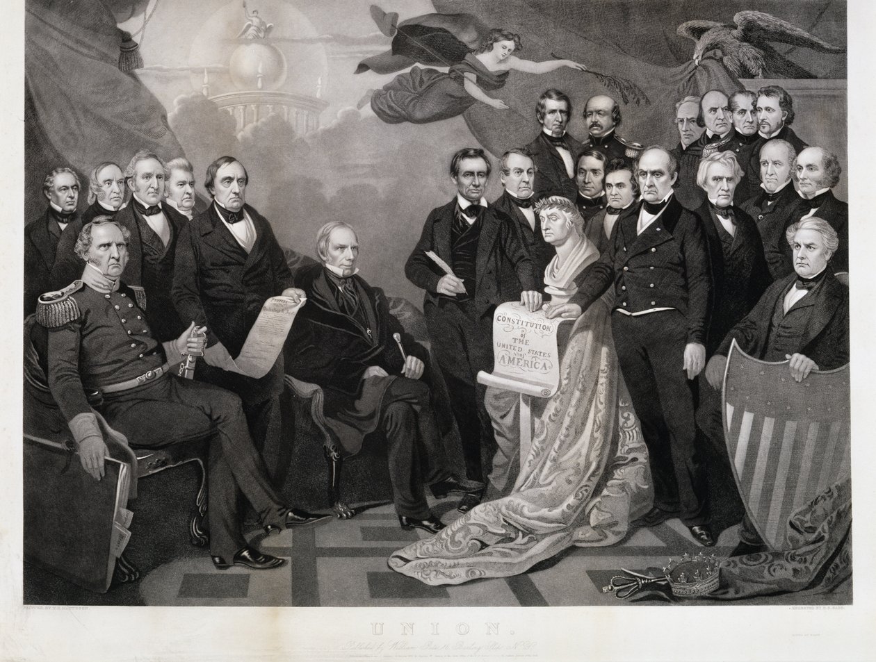 unie, c. 1861 (rytina na tkaném papíře) od Tompkins Harrison (after) Matteson