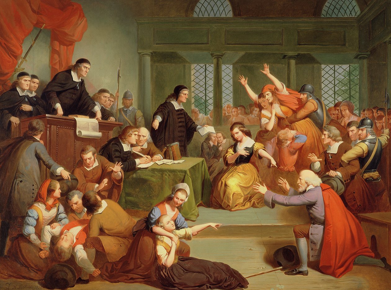 Proces s Georgem Jacobsem, 5. srpna 1692 od Tompkins Harrison Matteson